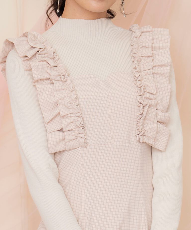 WILLSELECTION「フリルショルダースリットワンピース」|ワンピース|