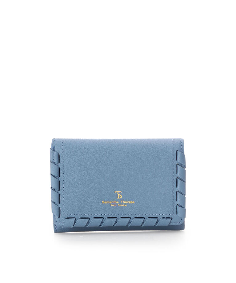 Samantha Thavasa Petit Choice「かがりデザイン 折財布」|財布|ブルー