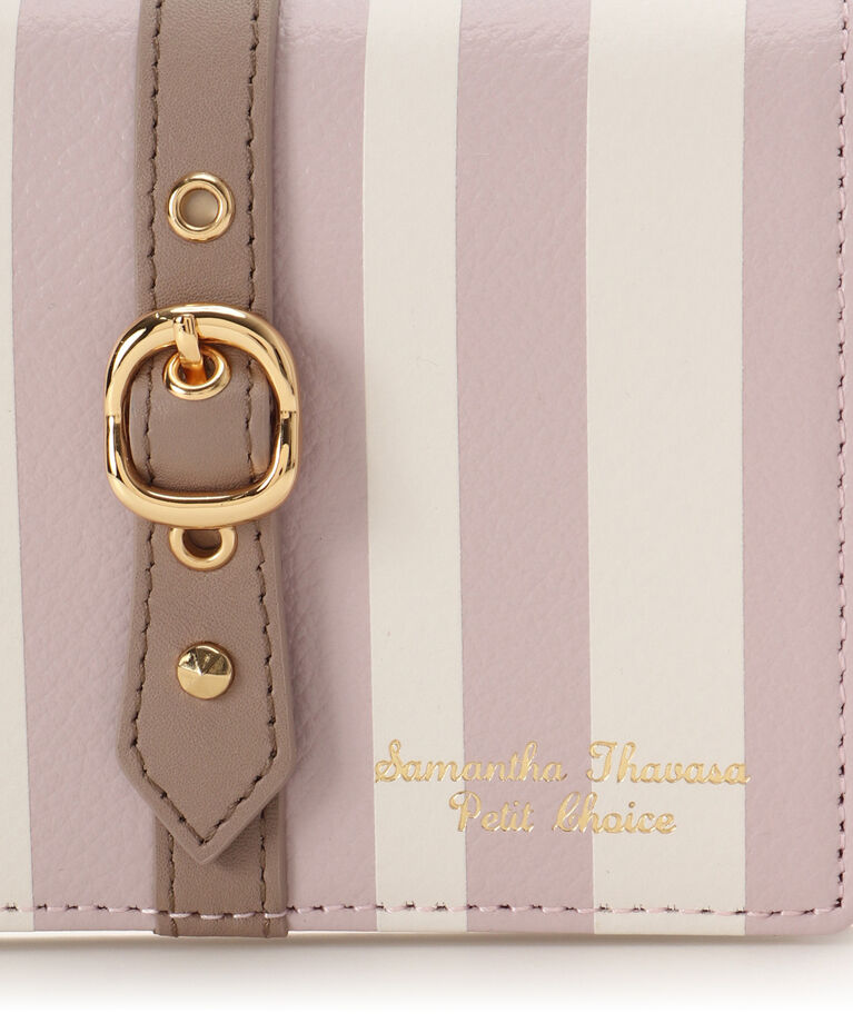 Samantha Thavasa Petit Choice「ストライプフロントベルト 二つ折り財布」|財布|