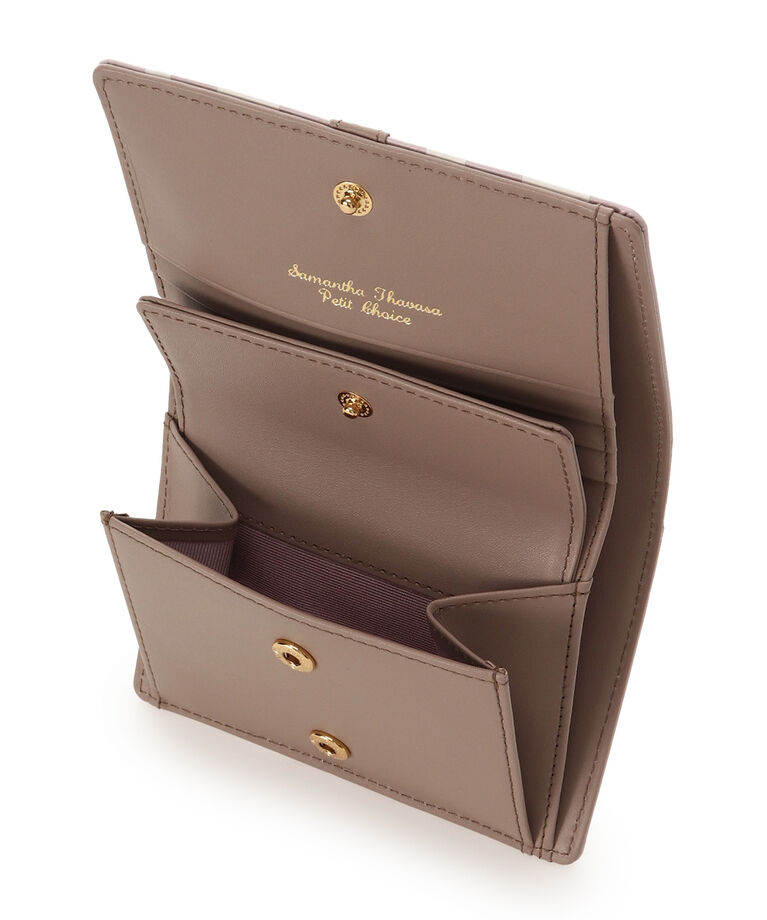 Samantha Thavasa Petit Choice「ストライプフロントベルト 二つ折り財布」|財布|
