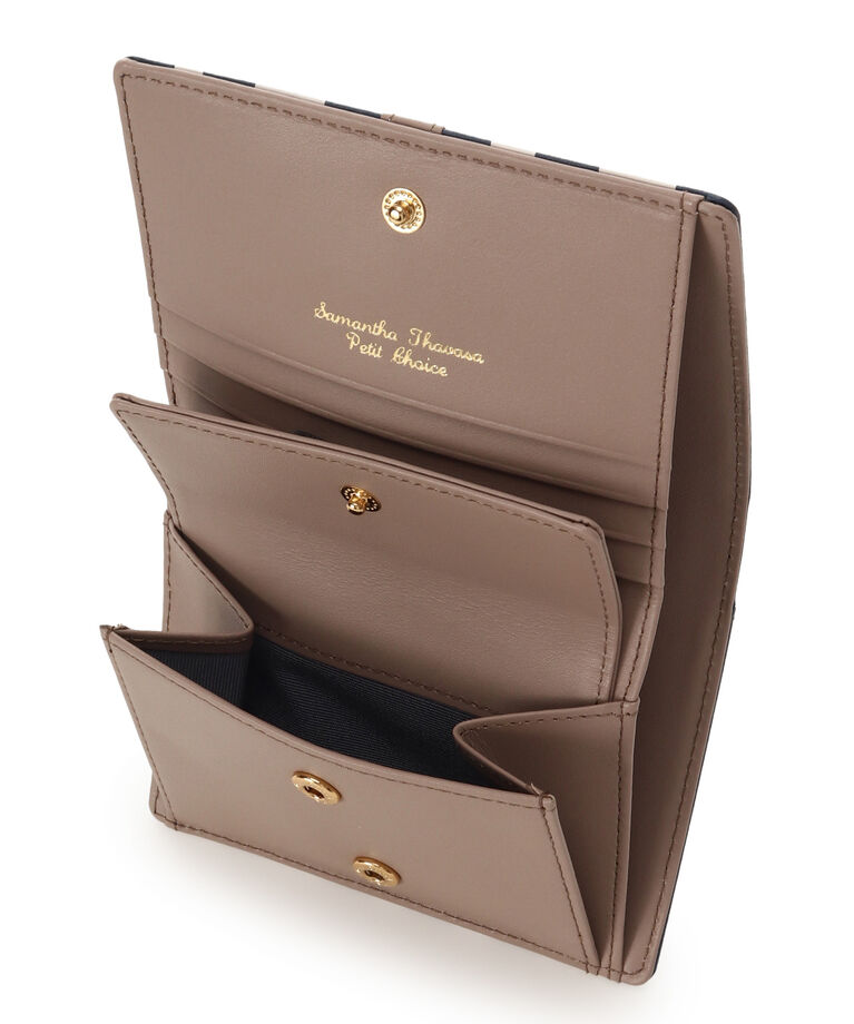 Samantha Thavasa Petit Choice「ストライプフロントベルト 二つ折り財布」|財布|