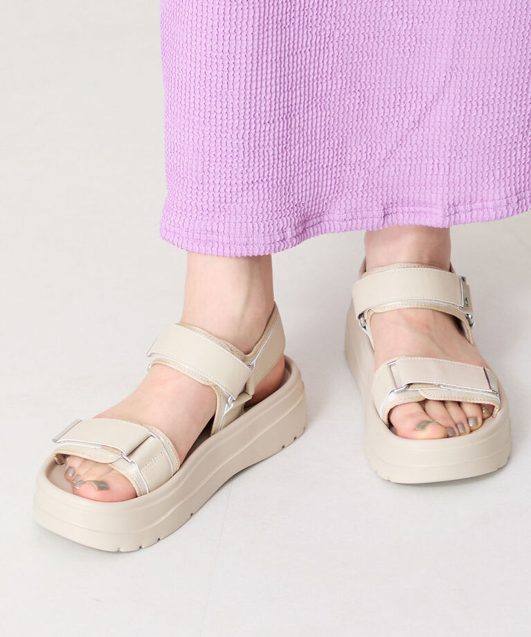 ORiental TRaffic「●2025春夏新作●【Fit meサンダル】メタルパーツ厚底サンダル/51226 サンダル 厚底 人気 売れてる」|サンダル|