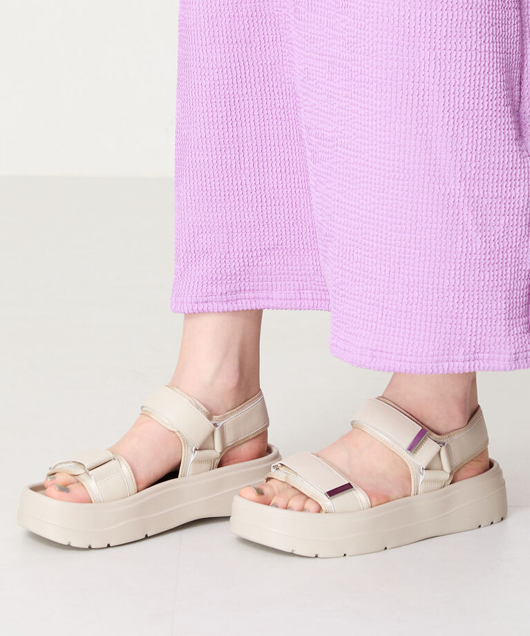 ORiental TRaffic「●2025春夏新作●【Fit meサンダル】メタルパーツ厚底サンダル/51226 サンダル 厚底 人気 売れてる」|サンダル|