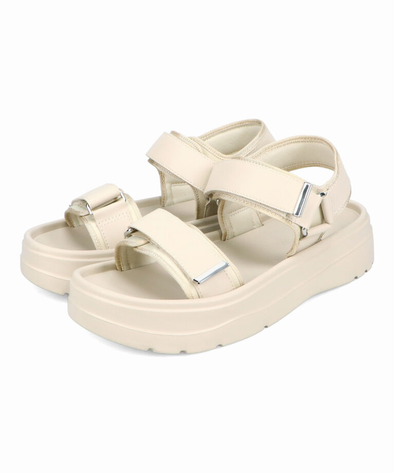 ORiental TRaffic「●2025春夏新作●【Fit meサンダル】メタルパーツ厚底サンダル/51226 サンダル 厚底 人気 売れてる」|サンダル|