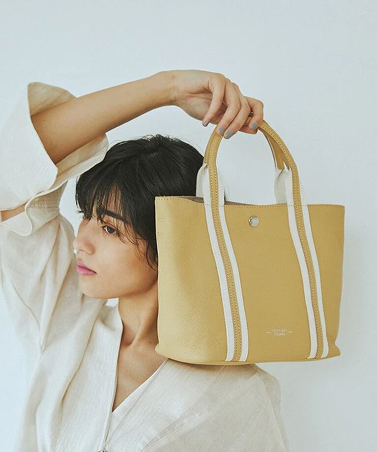 TOPKAPI TREASURE「ソフトシュリンク テープコンビ ミニ トート バッグ ショルダーベルト付」|トートバッグ|
