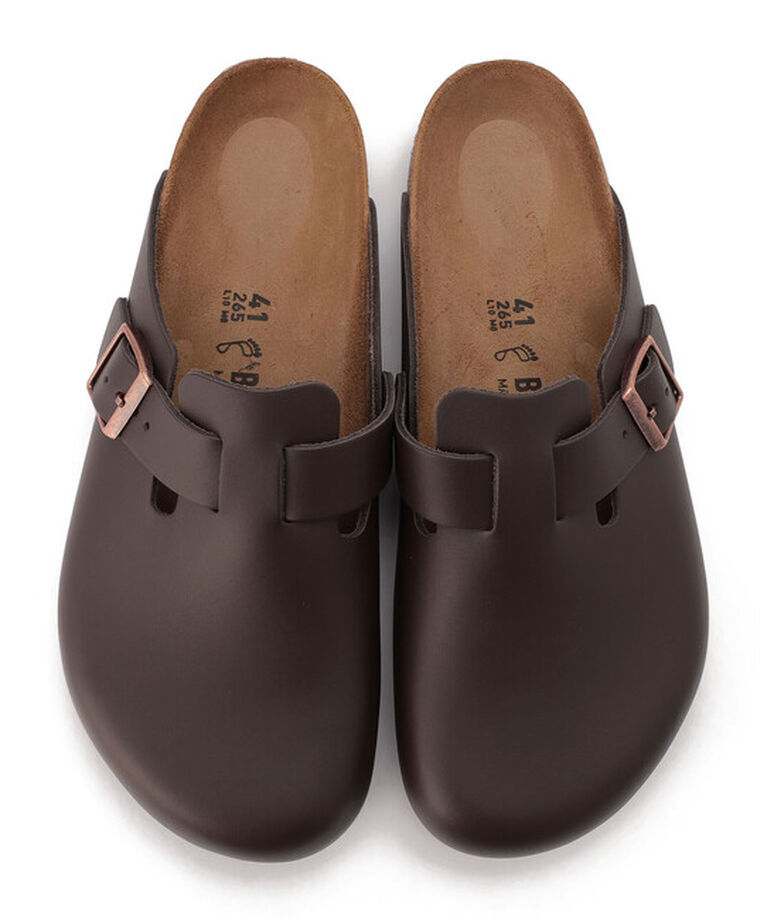 BIRKENSTOCK「【ビルケンシュトック】ボストン/ダークブラウン ナチュラルレザー/クロッグ メンズ レディース」|サンダル|