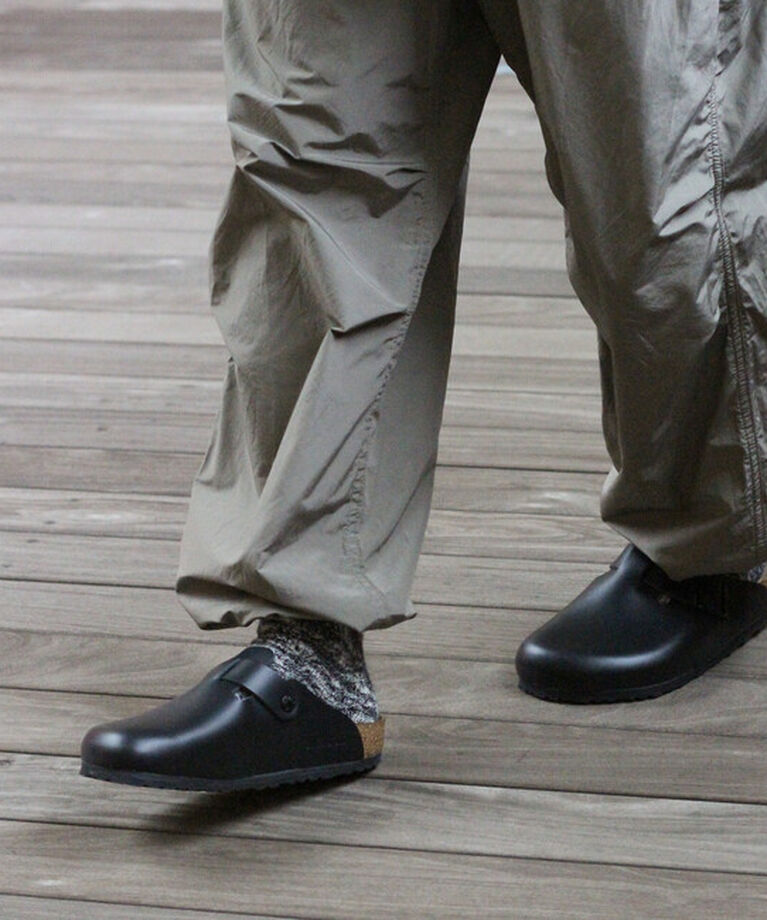 BIRKENSTOCK「【ビルケンシュトック】ボストン/ブラック ナチュラルレザー/クロッグ メンズ レディース」|サンダル|