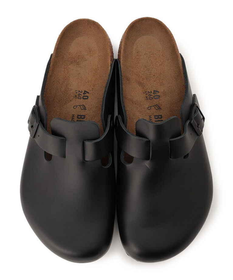 BIRKENSTOCK「【ビルケンシュトック】ボストン/ブラック ナチュラルレザー/クロッグ メンズ レディース」|サンダル|