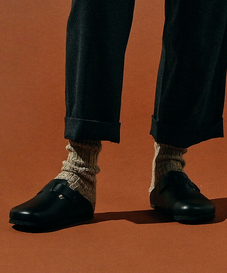 BIRKENSTOCK「【ビルケンシュトック】ボストン/ブラック ナチュラルレザー/クロッグ メンズ レディース」|サンダル|