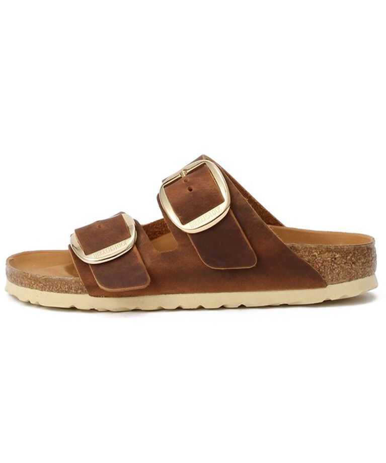 BIRKENSTOCK「【ビルケンシュトック】アリゾナ ビッグバックル ハーフエクスクィジット/コニャック/サンダル」|サンダル|