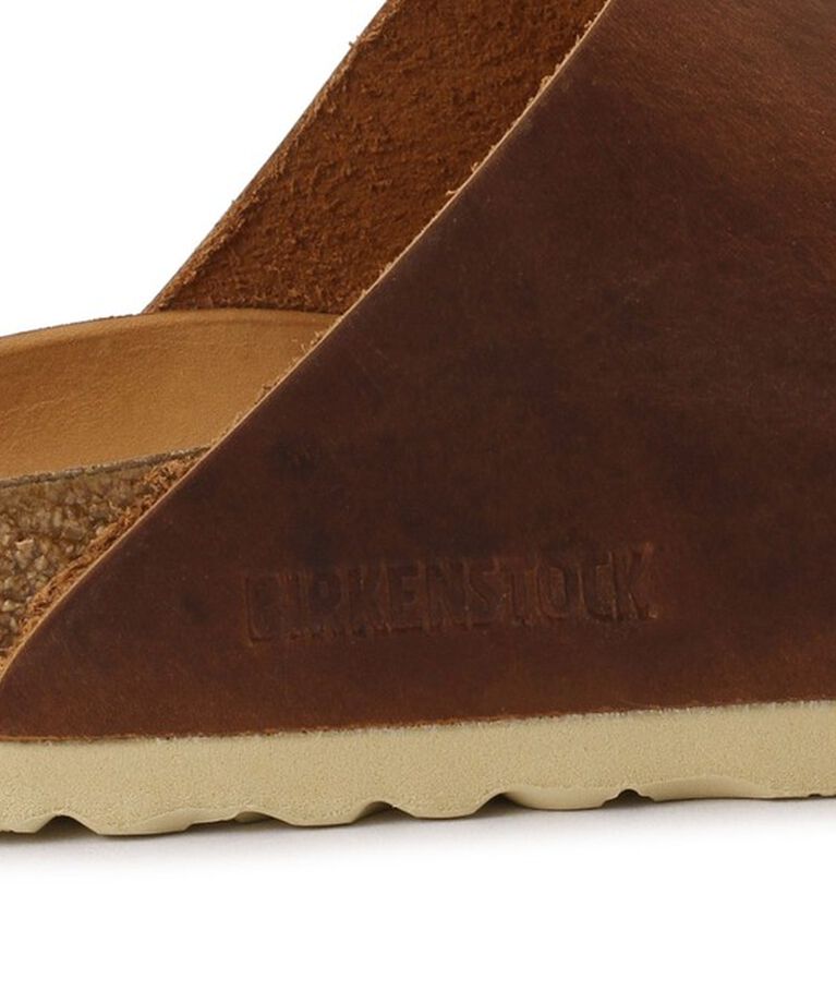 BIRKENSTOCK「【ビルケンシュトック】アリゾナ ビッグバックル ハーフエクスクィジット/コニャック/サンダル」|サンダル|