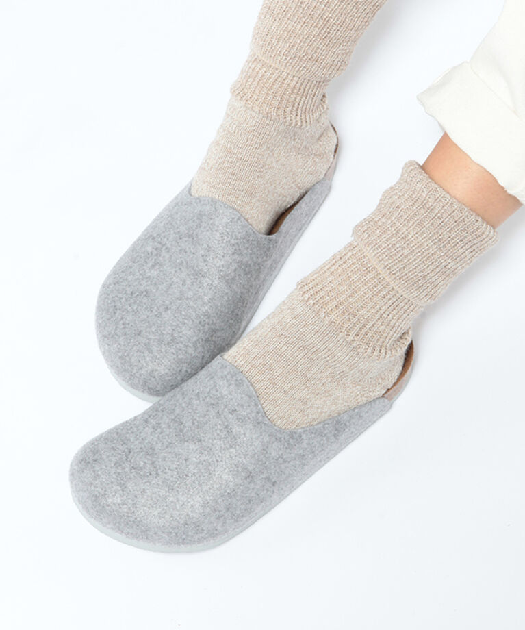 BIRKENSTOCK「【ビルケンシュトック】アムステルダム/ライトグレー フェルト/ルームシューズ メンズ レディース」|サンダル|