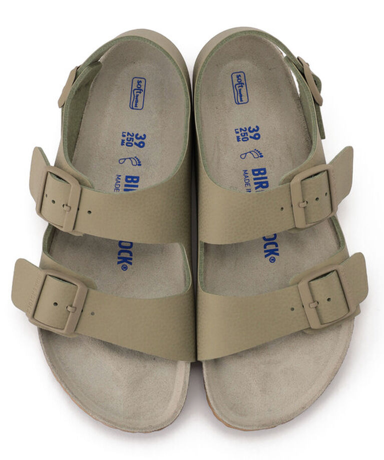BIRKENSTOCK「【ビルケンシュトック】ミラノ ソフトフットベッド/フェイディド カーキ ビルコフロー/サンダル メンズ」|サンダル|