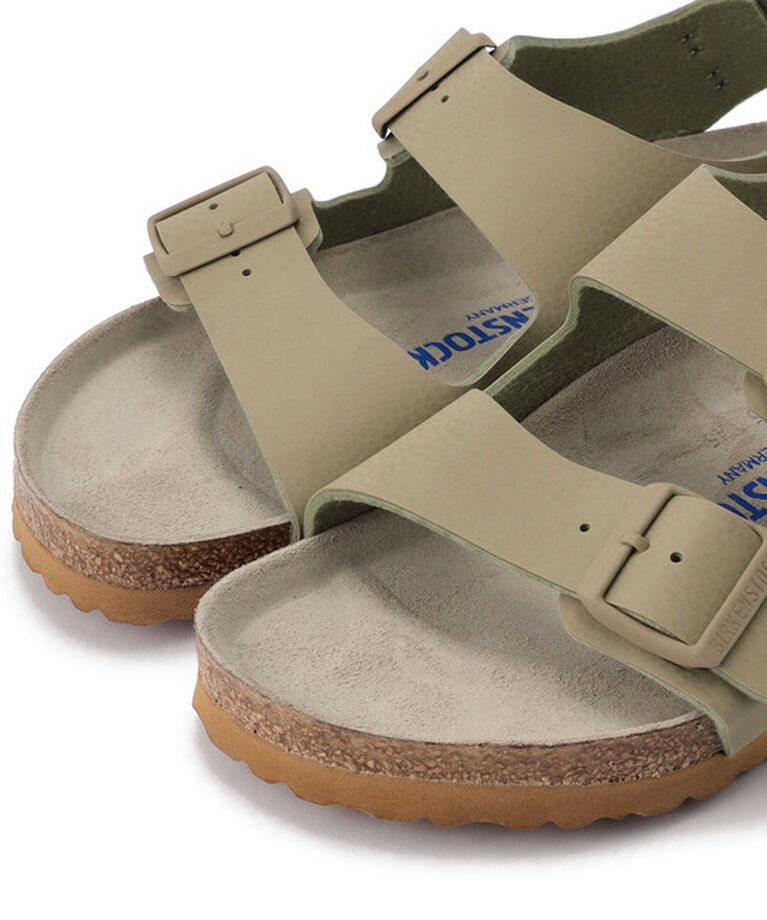BIRKENSTOCK「【ビルケンシュトック】ミラノ ソフトフットベッド/フェイディド カーキ ビルコフロー/サンダル メンズ」|サンダル|
