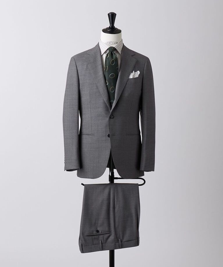 UNITED ARROWS「グレー シャークスキン ３ボタン スーツ S-MODEL」|その他|MD.GRAY