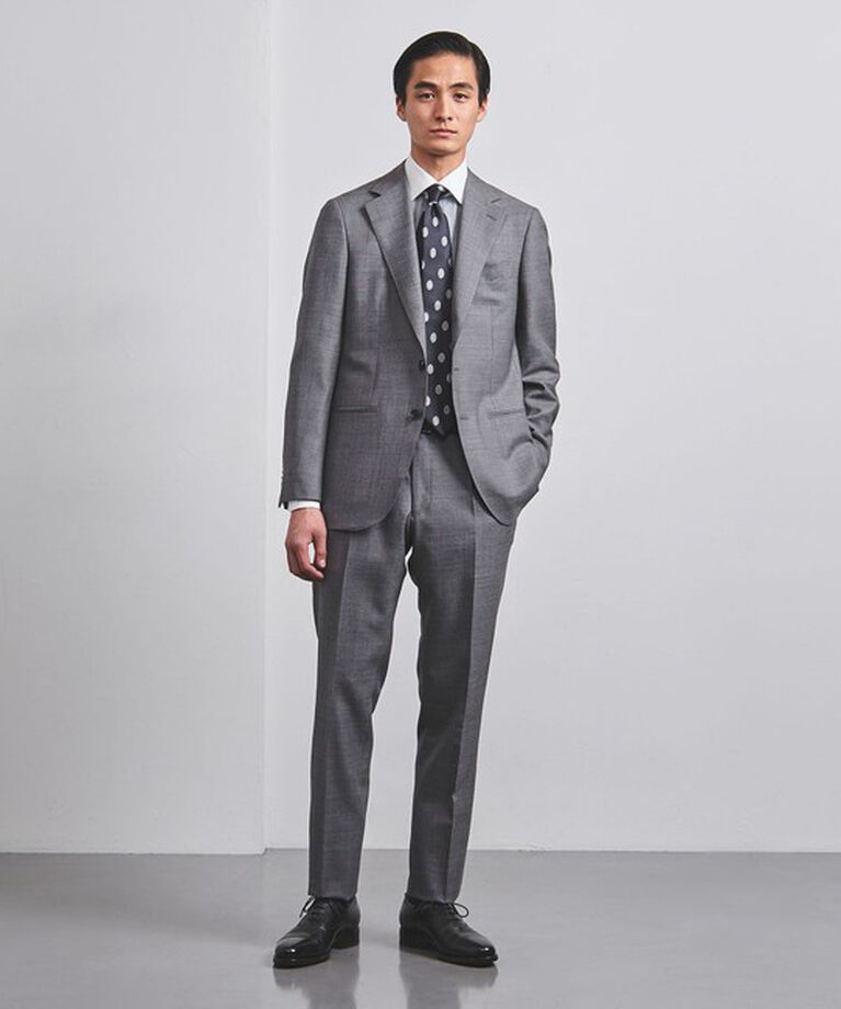 UNITED ARROWS「グレー シャークスキン ３ボタン スーツ S-MODEL」|その他|