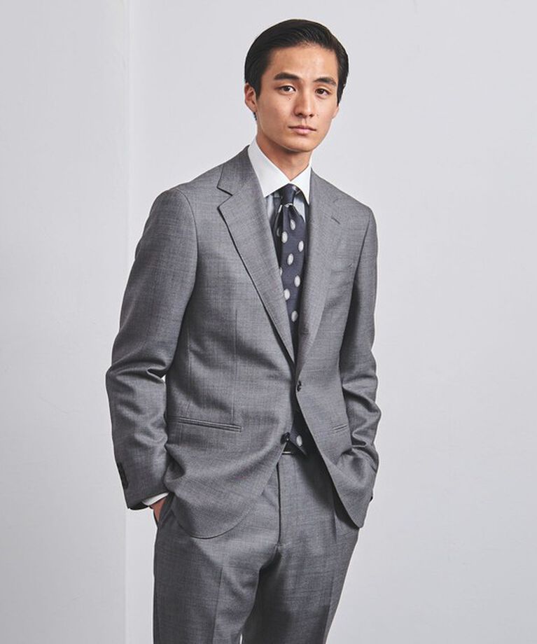 UNITED ARROWS「グレー シャークスキン ３ボタン スーツ S-MODEL」|その他|