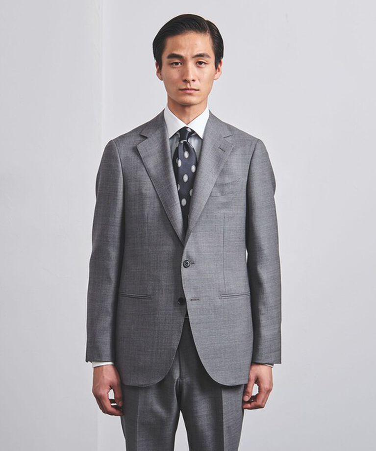UNITED ARROWS「グレー シャークスキン ３ボタン スーツ S-MODEL」|その他|