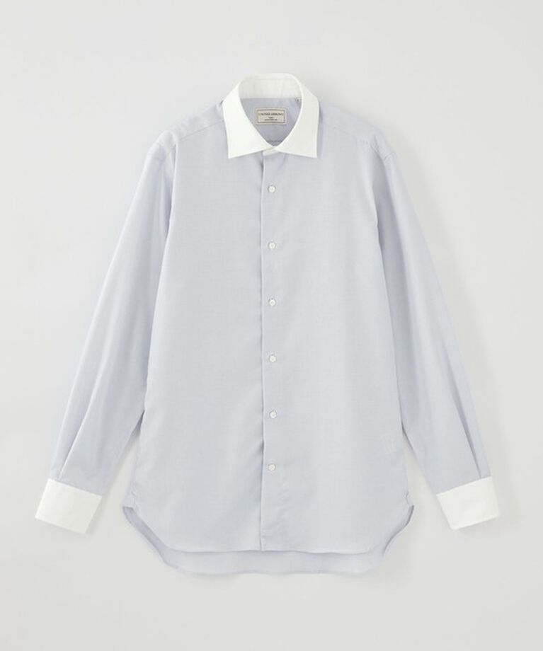 UNITED ARROWS「イージーケア  グレンプレイド セミワイド クレリックカラーシャツ -抗菌防臭-」|シャツ・ブラウス|