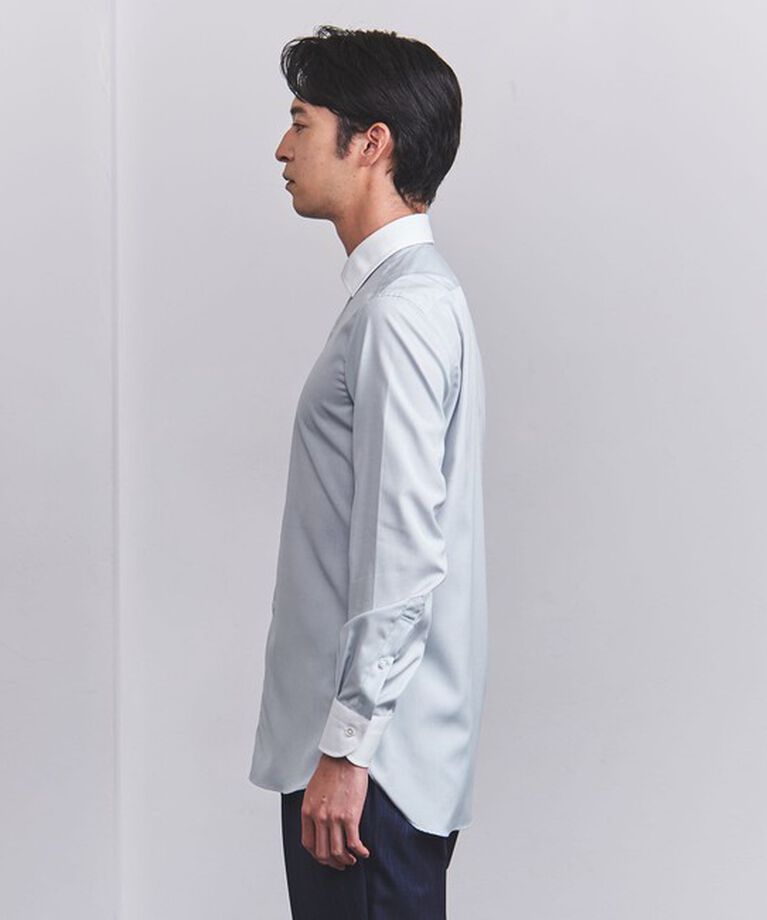 UNITED ARROWS「イージーケア  グレンプレイド セミワイド クレリックカラーシャツ -抗菌防臭-」|シャツ・ブラウス|