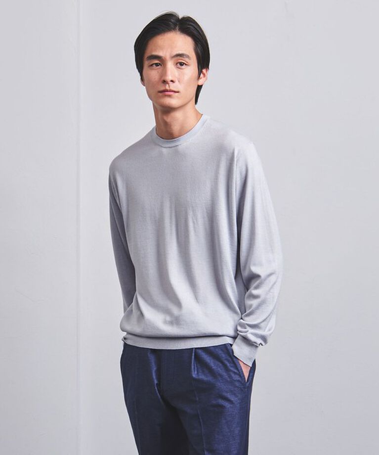 UNITED ARROWS「ウールシルク ハイゲージ ニット」|ニット・セーター|