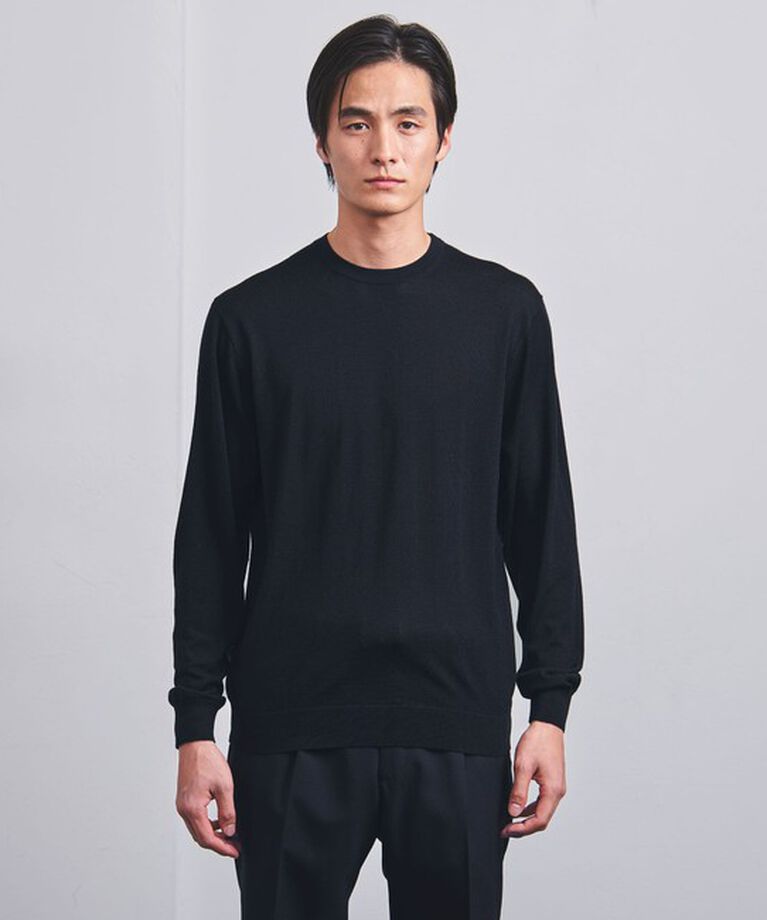 UNITED ARROWS「ウールシルク ハイゲージ ニット」|ニット・セーター|