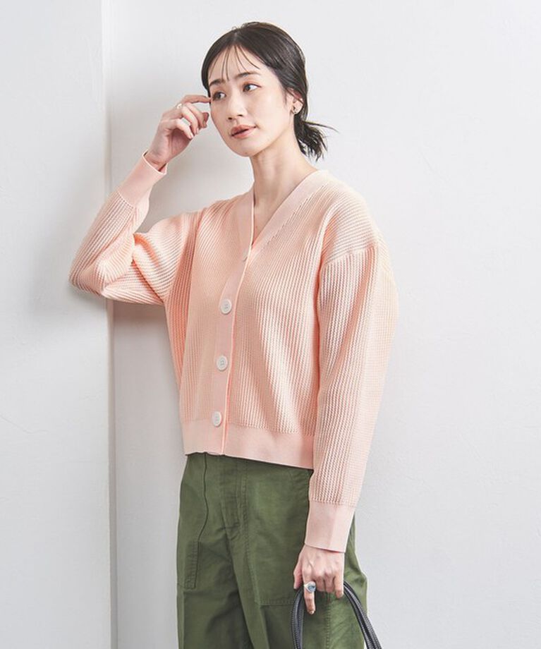 UNITED ARROWS「メッシュ Vネック カーディガン」|カーディガン|