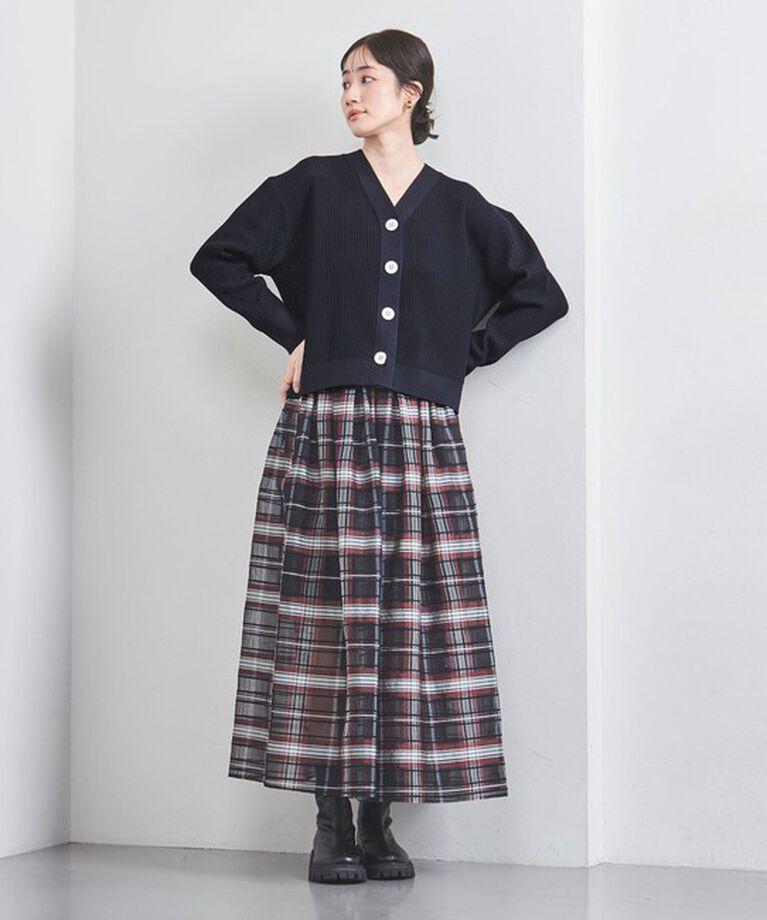 UNITED ARROWS「メッシュ Vネック カーディガン」|カーディガン|