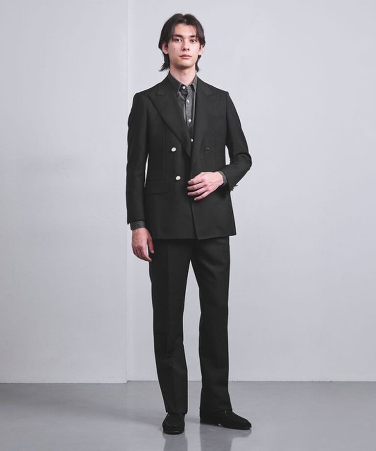 UNITED ARROWS「ウール モヘヤ トロピカル サイドアジャスター 1プリーツ スラックス」|スーツ|
