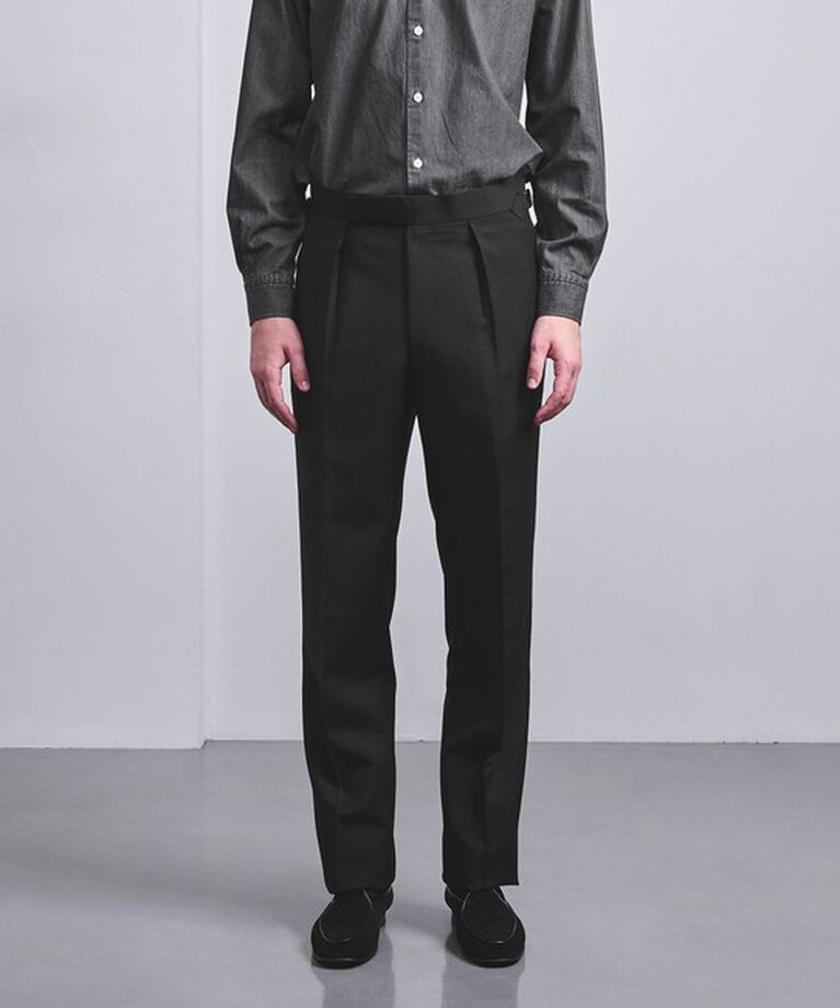 UNITED ARROWS「ウール モヘヤ トロピカル サイドアジャスター 1プリーツ スラックス」|スーツ|