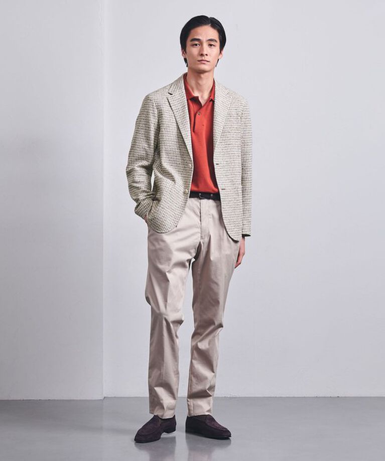 UNITED ARROWS「LANIFICIO ROMA ジャージ チェック ２ボタン シングルジャケット T―MODEL」|テーラードジャケット|