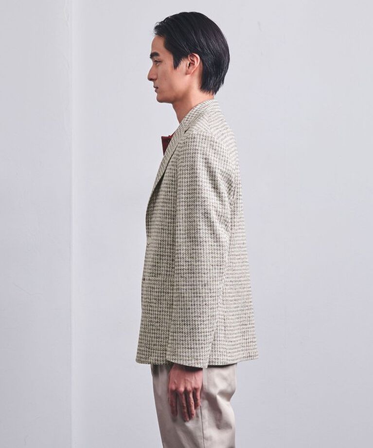 UNITED ARROWS「LANIFICIO ROMA ジャージ チェック ２ボタン シングルジャケット T―MODEL」|テーラードジャケット|