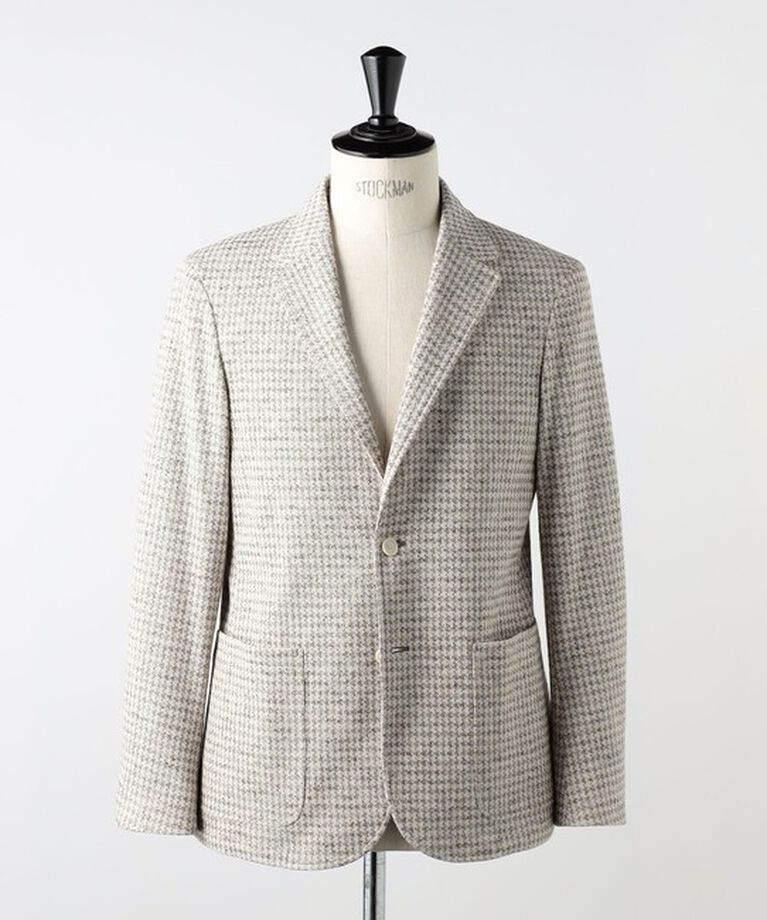 UNITED ARROWS「LANIFICIO ROMA ジャージ チェック ２ボタン シングルジャケット T―MODEL」|テーラードジャケット|