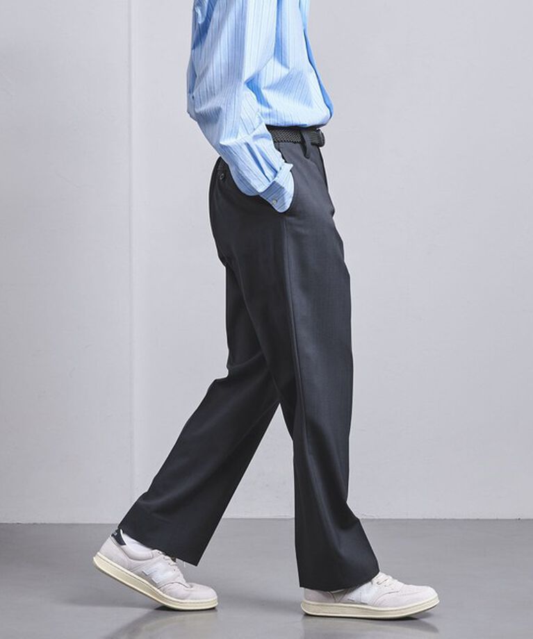 UNITED ARROWS「ウールトロピカル 1プリーツ ミリタリートラウザーズ」|スラックス|
