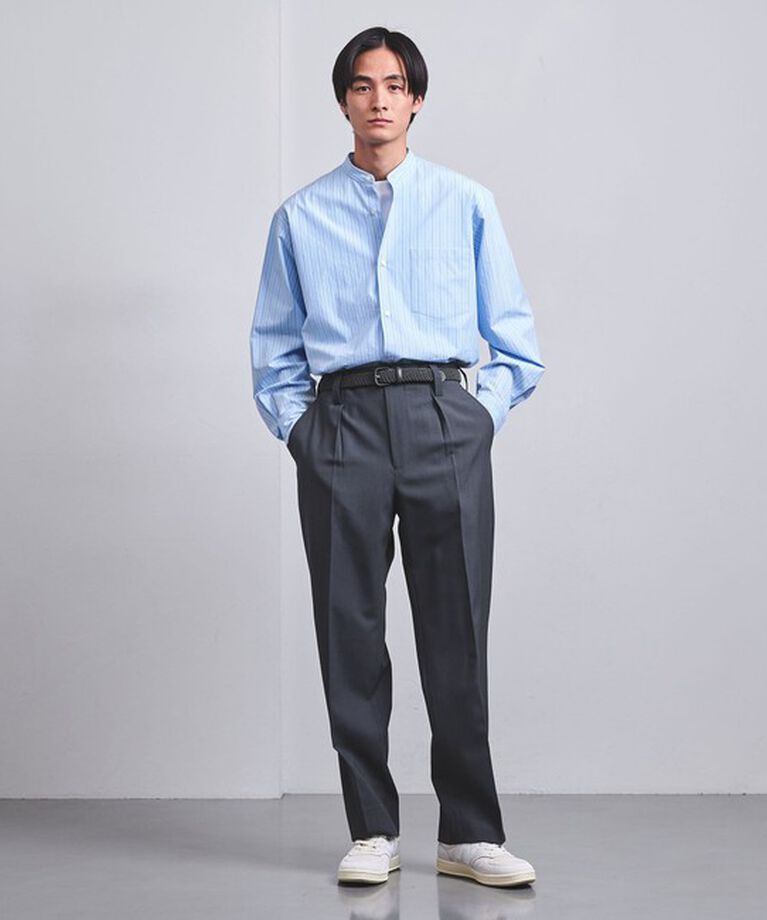 UNITED ARROWS「ウールトロピカル 1プリーツ ミリタリートラウザーズ」|スラックス|