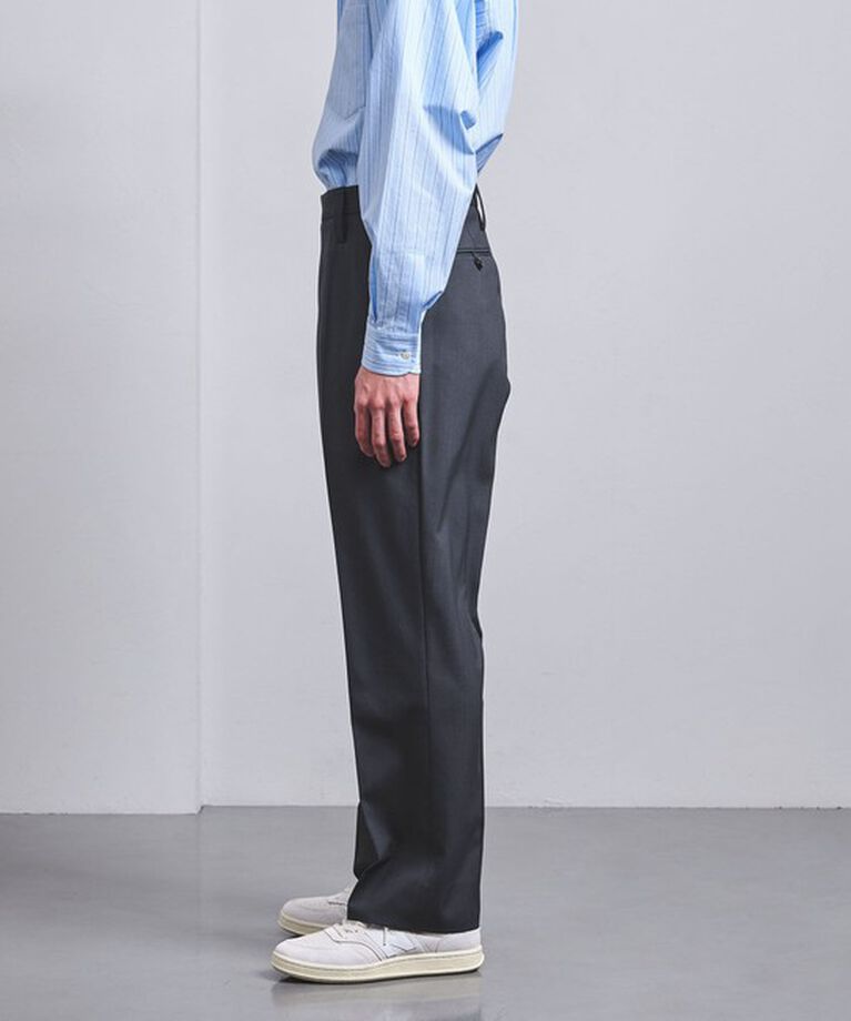 UNITED ARROWS「ウールトロピカル 1プリーツ ミリタリートラウザーズ」|スラックス|