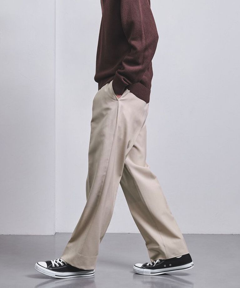 UNITED ARROWS「ウールトロピカル 1プリーツ ミリタリートラウザーズ」|スラックス|