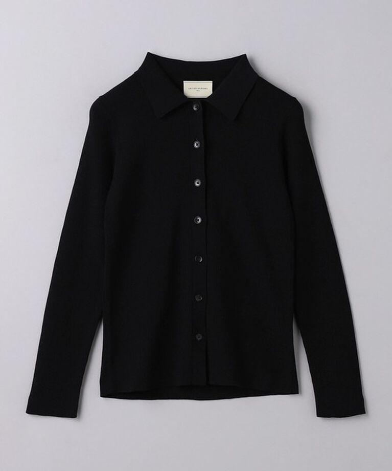 UNITED ARROWS「リブ ポロニット カーディガン」|カーディガン|