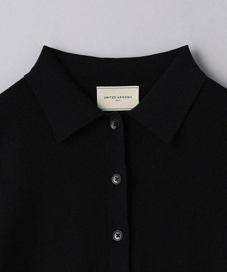 UNITED ARROWS「リブ ポロニット カーディガン」|カーディガン|
