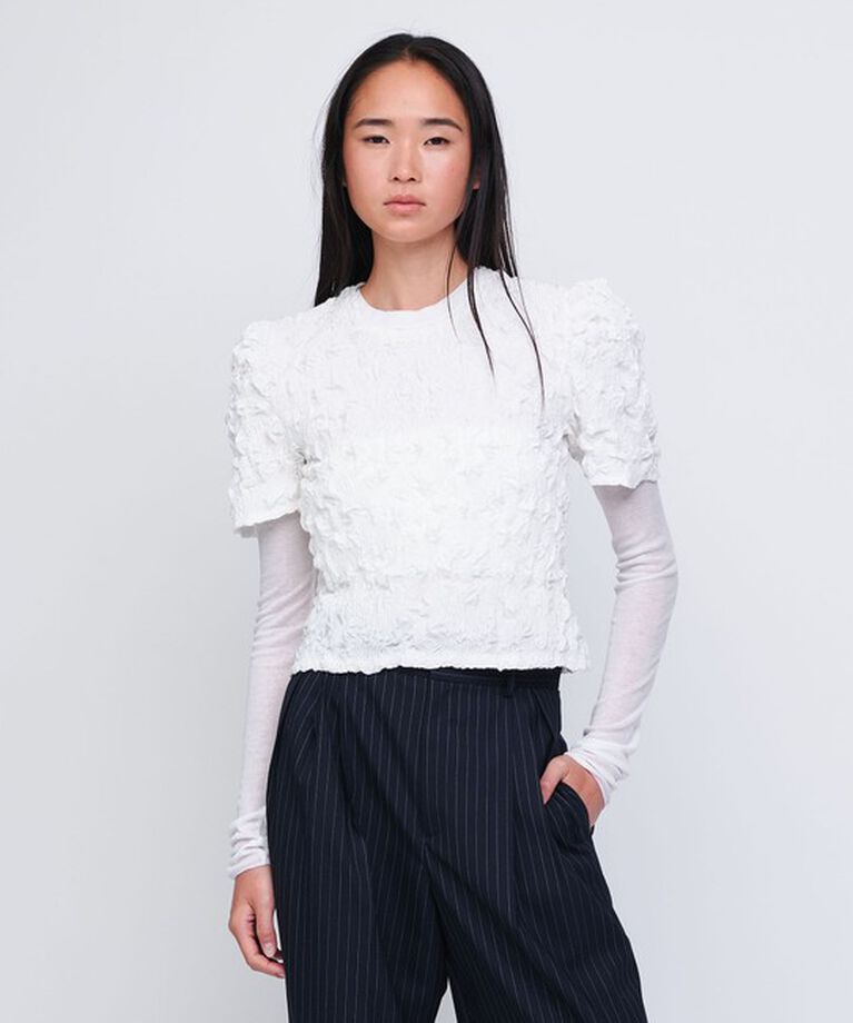 AEWEN MATOPH「＜AEWEN MATOPH＞シャーリング ブラウス」|シャツ・ブラウス|OFF WHITE