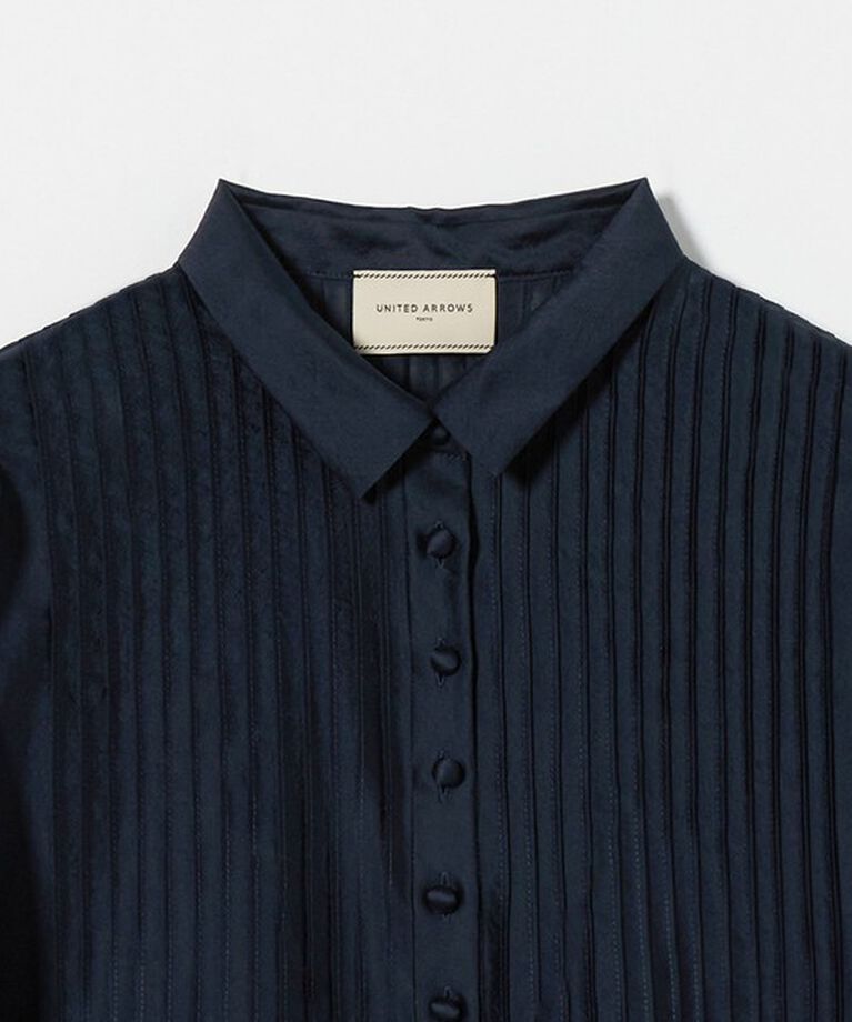 UNITED ARROWS「シルキーピンタック ショートスリーブ ブラウス」|シャツ・ブラウス|