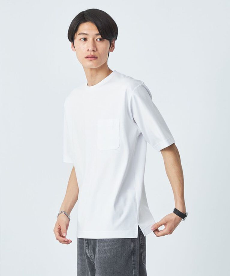 UNITED ARROWS green label relaxing「オーガニック ポンチ クルーネック Tシャツ」|Tシャツ・カットソー|WHITE