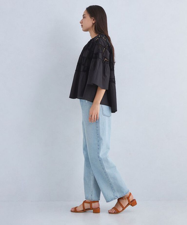 UNITED ARROWS green label relaxing「パデッドクロス サンダル（3cmヒール）」|サンダル|