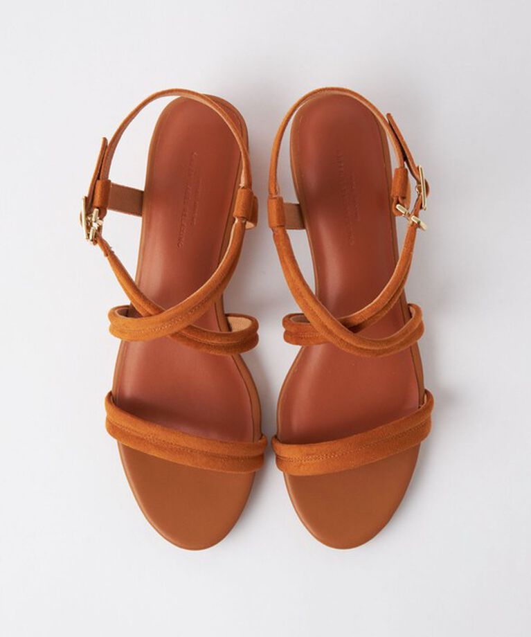 UNITED ARROWS green label relaxing「パデッドクロス サンダル（3cmヒール）」|サンダル|