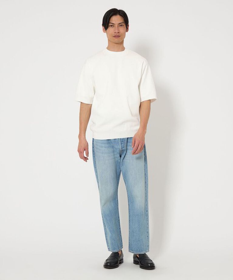 UNITED ARROWS green label relaxing「A+ リネンミックス ミラノ クルーネック 半袖 ニット」|ニット・セーター|