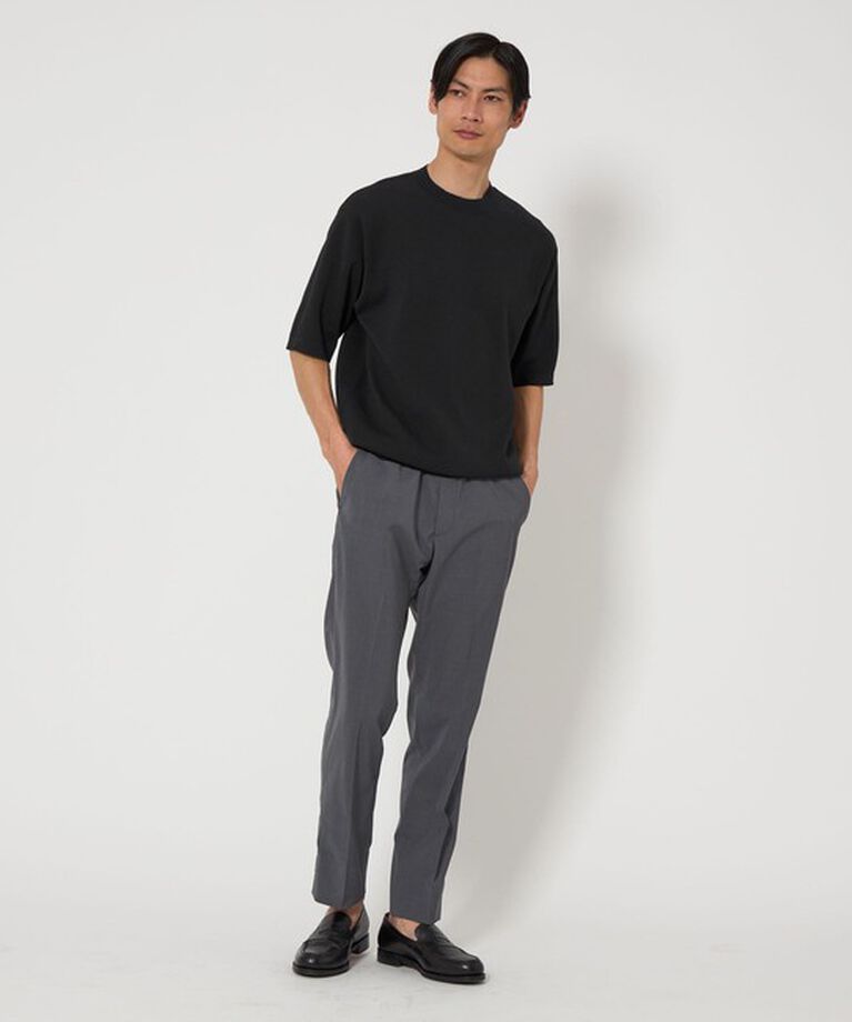 UNITED ARROWS green label relaxing「A+ リネンミックス ミラノ クルーネック 半袖 ニット」|ニット・セーター|