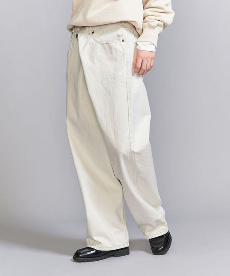 BEAUTY&YOUTH UNITED ARROWS「ダメージ ラップワイド デニムパンツ」|デニム|