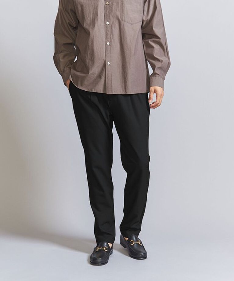 BEAUTY&YOUTH UNITED ARROWS「TR ピンヘッド  1プリーツ イージー パンツ ‐タテ・ヨコストレッチ‐」|チノ|