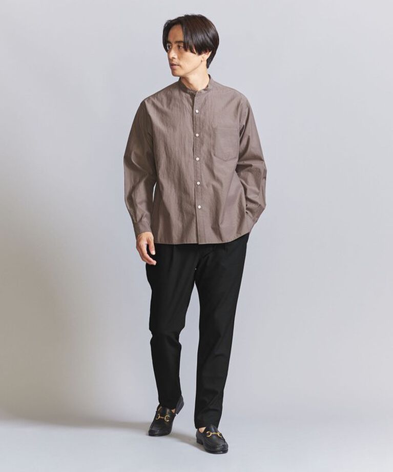BEAUTY&YOUTH UNITED ARROWS「TR ピンヘッド  1プリーツ イージー パンツ ‐タテ・ヨコストレッチ‐」|チノ|