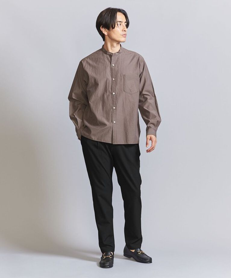 BEAUTY&YOUTH UNITED ARROWS「TR ピンヘッド  1プリーツ イージー パンツ ‐タテ・ヨコストレッチ‐」|チノ|
